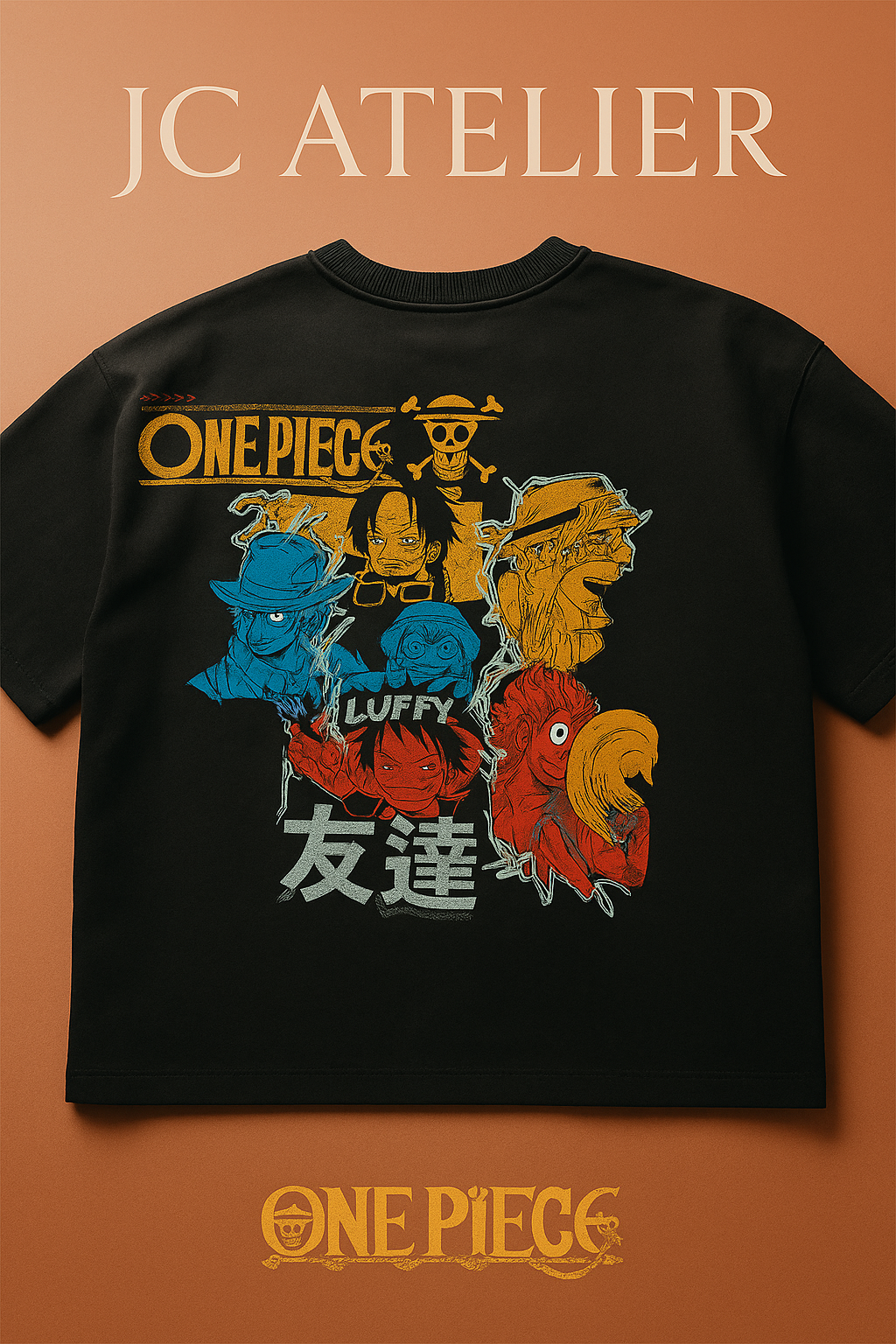 CAMISETA “LUFFY CREW – ONE PIECE” – JC ATELIER