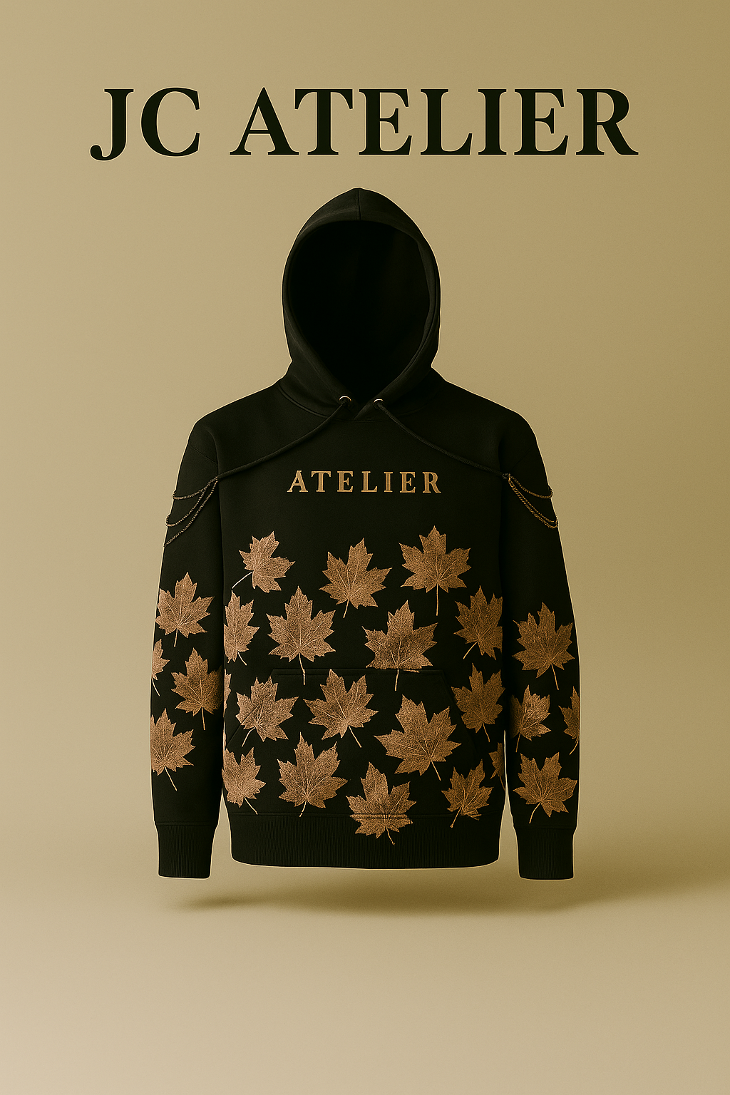 Hoddie ATELIER hojas de Otoño
